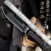 Wolf knife military knife outdoor straight knife open blade field survival tritium knife portable knife cold weapon