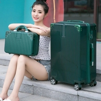 Luggage female universal wheel retro aluminum frame trolley case male suitcase 20 inch password boarding case child box Korean version