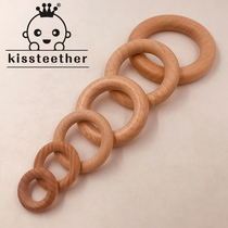 DIY baby molars accessories 25mm-70mm Beech molars wooden ring wooden rings baby pacifier chain accessories