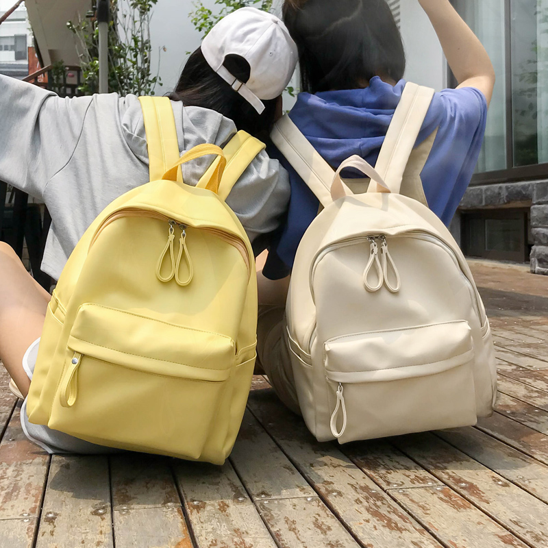 14寸笔记本电脑包2018韩版新款软皮双肩包女