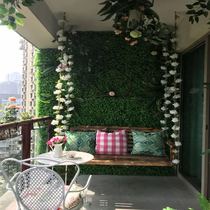 Custom milk tea seat Balcony hanging chair Indoor solid wood single double cradle chair Swing chair