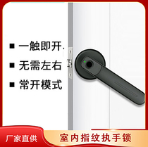 Bedroom room wooden door fingerprint lock office home ball lock door smart lock interior door electronic handle lock fingerprint lock
