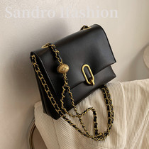 French Sandro Ifashion retro small bag women 2021 New Fashion shoulder bag soft leather small square bag