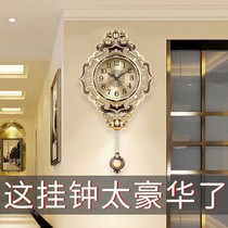 European luxury wall clock living room home fashion clock decoration creative clock simple quartz clock atmospheric wall watch