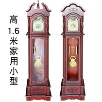 European style vertical clock mechanical clock small living room floor clock standing clock Chinese retro solid wood home clock
