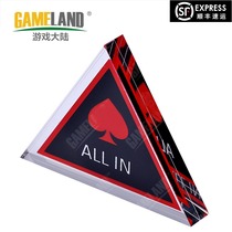Game Continental ALL IN All-Bet Code Texas Hold 'em Accessories Chip Press Card Crystal Depuzhuang Card