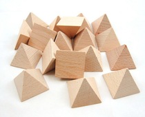 New Primary School Students Early Education Puzzle Building Blocks School Learning Beech Mummy Aids Stereogeometric Model Quadripyramid