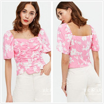 UK 06 16 NL 2021 spring and summer fresh printed short sleeve stretch top shirt