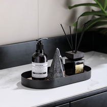 Modern minimalist model room toilet sink bathroom group aromatherapy candle bottling tray with ornaments