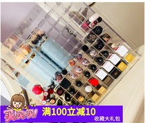 Net celebrity cosmetics storage box dust-proof large-capacity household desktop finishing dresser Lipstick skin care products shelf