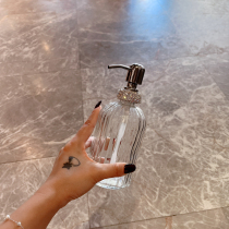 High-value large-capacity shampoo shower gel empty bottle luxury diamond-studded lotion advanced press type bottling travel