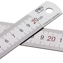 Del Li brand steel ruler steel ruler 15 20 30CM cm steel ruler 8462 8463