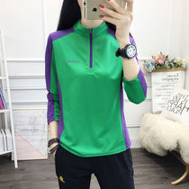 Outdoor color quick-drying clothes Womens long-sleeved moisture wicking gym running sports t-shirt hiking mountaineering quick-drying clothes