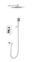 Into the wall-style shower head.