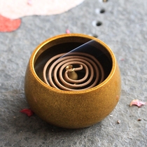 Zen bowl-type plate incense burner agarwood stove line incense burner Household small incense burner for Buddha Mini room incense burner incense seal stove