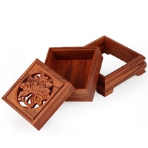 Red acid branch wood incense burner Wood plate incense box Sandalwood furnace incense plate incense burner Incense burner incense board Peony incense box