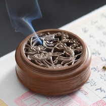 Incense burner Household indoor for Buddha creative personality sandalwood stove Home bedroom living room to send incense plug copper incense burner