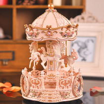 Up and down custom photo carousel music box Music Box Music Box Music Box Girls children 10th birthday gift Christmas