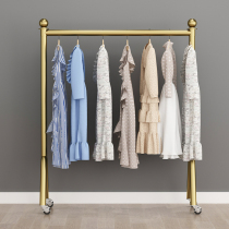 Thickened drying rack floor-to-ceiling hanging clothes pole bedroom clothing folding cold drying artifact clothes hat shelf removable wheels