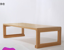 Solid wood tatami tea table sitting Japanese Zen floating window table light luxury low tea table combination kang table oak tea table chair