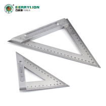 Stainless steel combined angle ruler thickened triangle ruler movable angle ruler 90 degrees 45 degrees woodworking steel plate ruler right angle ruler