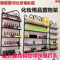 Cosmetics display cabinet Product display cabinet In-store nail shop hanging rack Makeup table wall Hotel storage good-looking