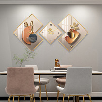 Modern simple aluminum alloy decorative painting polygon restaurant creative watch combination hanging picture background photo frame Photo Wall