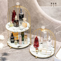 Light luxury cosmetics storage box bathroom desktop wash dressing table toilet toilet hand toilet bird cage rack