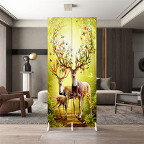European screen partition Living room household door Bedroom toilet block small apartment folding mobile simple 2 meters high