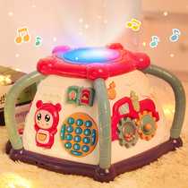 Childrens hand drum music beat drum baby early education puzzle hexahedron rechargeable 0-1 year old 6 month baby toy