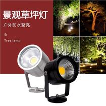  Outdoor Surface mounted spotlights Waterproof led lawn lights Exterior wall lighting Park courtyard landscape background lighting Projection lights