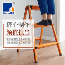 Judo House With Ladder Interior Folding Aluminum Alloy Small Ladder Thickened Multifunctional Containing Herringbone Ladder Dual-use Ladder