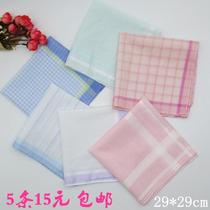  Womens pure cotton handkerchief fresh and elegant ultra-thin small handkerchief Childrens cotton sweat mouth cotton pad 60 pcs