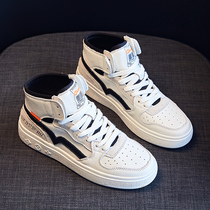 High top small white shoes women's 2019 winter new net red all-around flat bottom casual sports shoes board shoes Q hip hop fashion shoes