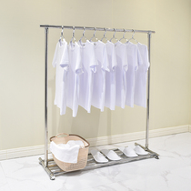Thickened drying rack single pole drying hanger stainless steel hanger simple shoe rack indoor floor hanger balcony hanger