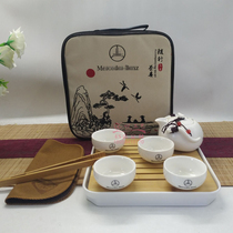 4s shop ceramic tea set package can be customized in stock