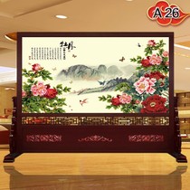 Chinese style entrance hall Living room unit entrance screen Company entrance Hotel office Solid wood partition seat screen