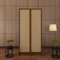 New Chinese entrance living room Bamboo partition curtain blocking wall Japanese-style door screen Folding movable solid wood