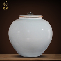 Jingdezhen ceramics color glazed tea storage jar home with living room dining table Chinese decorative ornaments handicrafts
