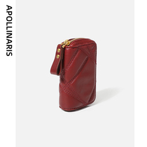 Apollinaris leather ladies key bag simple small and large capacity multifunctional car lock key storage bag