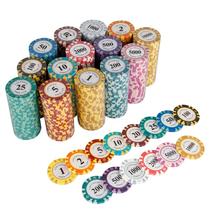 Face value optional professional Crown clay chips 14 grams Baccarat 21 points mahjong chess Texas poker chips