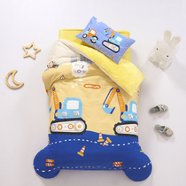Baby crib bedding bed linen quilt cover three-piece set cotton plus velvet winter warm bedding childrens quilt quilt