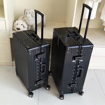 Suitcase Women Ins Nets Red Suitcase Man Small 20 Inch Den Case 24 Cipher Leather Case 26 Pull Rod Box Tide