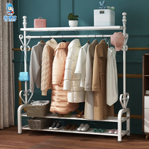 Clothes hanger floor bedroom folding simple coat rack balcony clothes rack multifunctional clothes storage rack
