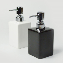 Ceramic hand sanitizer bottle custom black and white bottle bottle hotel club lotion bottle plastic press head