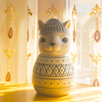 Animal sealed jar cute cartoon ceramic storage jar Nordic creative snack biscuit jar household decoration ornaments
