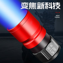 Night Fishing Light Fishing Blue Light Lamp t6 Light Pearl 5V High Power Bench Fishing Bright Light Super Bright Fishing Light External USB Lamp