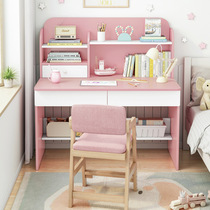 Childrens and womens desks with bookshelf computer desk home writing learning table bedroom primary school homework table and chair combination