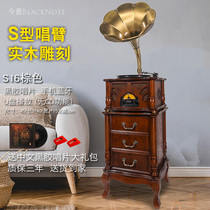 Retro phonograph LP vinyl recording machine living room European antique big Speaker Audio Bluetooth CD old disc machine