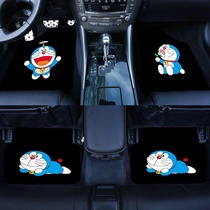 Car mat single piece cute cartoon lady car Main driver universal carpet mat anti-dirt easy to clean suede